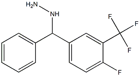 1-((4-fluoro-3-(trifluoromethyl)phenyl)(phenyl)methyl)hydrazine Struktur