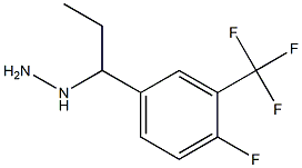 1-(1-(4-fluoro-3-(trifluoromethyl)phenyl)propyl)hydrazine Struktur