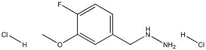 1-(4-fluoro-3-methoxybenzyl)hydrazine dihydrochloride Structure