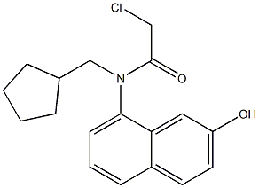 2-chloro-N-(cyclopentylmethyl)-N-(2-hydroxynaphthalen-8-yl)acetamide Structure