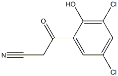 3-(3,5-dichloro-2-hydroxyphenyl)-3-oxopropanenitrile Struktur