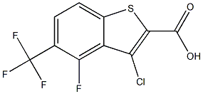 3-chloro-4-fluoro-5-(trifluoromethyl)benzo[b]thiophene-2-carboxylic acid Structure