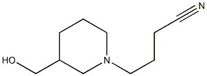 4-(3-(hydroxymethyl)piperidin-1-yl)butanenitrile Structure