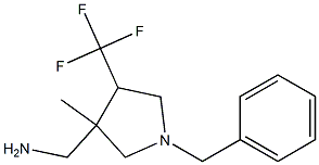 C-(1-Benzyl-3-methyl-4-trifluoromethyl-pyrrolidin-3-yl)-methylamine Struktur