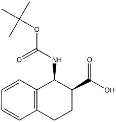 CIS-1-(tert-butoxycarbonylamino)-1,2,3,4-tetrahydronaphthalene-2-carboxylic acid Structure