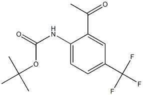 tert-butyl 2-acetyl-4-(trifluoromethyl)phenylcarbamate Struktur