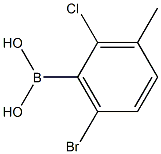 6-Bromo-2-chloro-3-methylbenzeneboronic acid Structure