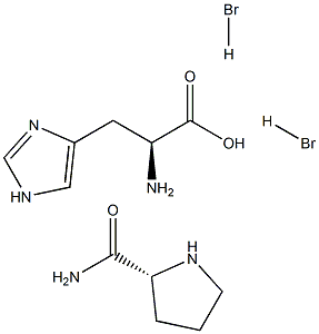 (L)-histidine-(L)-prolineamide dihydrobromide Structure