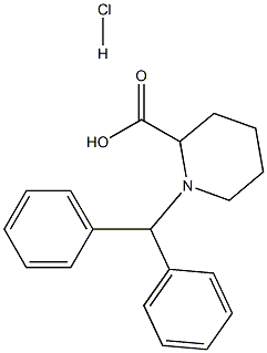 1-Benzhydrylpiperidine-2-Carboxylic Acid Hydrochloride Structure