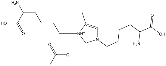 1,3-bis(5-amino-5-carboxypentyl)-4-methyl-3H-imidazolium. acetate Structure