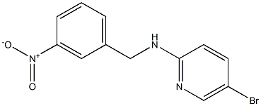 N-(3-nitrobenzyl)-5-bromopyridin-2-amine 化学構造式