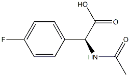 (S)-Acetylamino-(4-fluoro-phenyl)-acetic acid 化学構造式