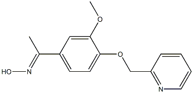 (1E)-1-[3-methoxy-4-(pyridin-2-ylmethoxy)phenyl]ethanone oxime 结构式
