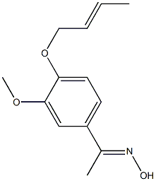 (1E)-1-{4-[(2E)-but-2-enyloxy]-3-methoxyphenyl}ethanone oxime Structure