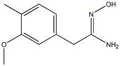 (1Z)-N'-hydroxy-2-(3-methoxy-4-methylphenyl)ethanimidamide Structure