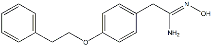 (1Z)-N'-hydroxy-2-[4-(2-phenylethoxy)phenyl]ethanimidamide 化学構造式