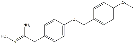 (1Z)-N'-hydroxy-2-{4-[(4-methoxybenzyl)oxy]phenyl}ethanimidamide 化学構造式