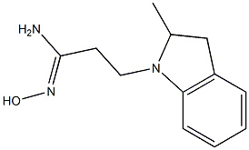 (1Z)-N'-hydroxy-3-(2-methyl-2,3-dihydro-1H-indol-1-yl)propanimidamide Structure