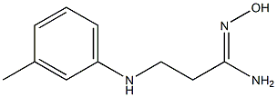(1Z)-N'-hydroxy-3-[(3-methylphenyl)amino]propanimidamide 化学構造式