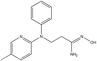(1Z)-N'-hydroxy-3-[(5-methylpyridin-2-yl)(phenyl)amino]propanimidamide Structure