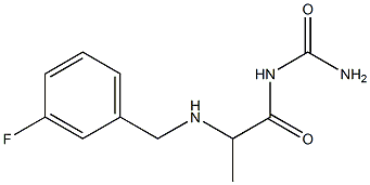(2-{[(3-fluorophenyl)methyl]amino}propanoyl)urea Struktur