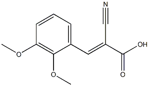 (2E)-2-cyano-3-(2,3-dimethoxyphenyl)acrylic acid Struktur