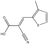(2E)-2-cyano-3-(3-methylthien-2-yl)acrylic acid Structure