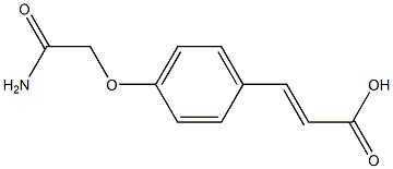 (2E)-3-[4-(carbamoylmethoxy)phenyl]prop-2-enoic acid Struktur