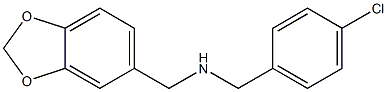 (2H-1,3-benzodioxol-5-ylmethyl)[(4-chlorophenyl)methyl]amine Structure