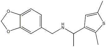 (2H-1,3-benzodioxol-5-ylmethyl)[1-(2,5-dimethylthiophen-3-yl)ethyl]amine Structure