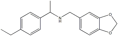 (2H-1,3-benzodioxol-5-ylmethyl)[1-(4-ethylphenyl)ethyl]amine Structure