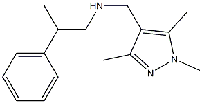 (2-phenylpropyl)[(1,3,5-trimethyl-1H-pyrazol-4-yl)methyl]amine Structure