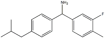 (3-fluoro-4-methylphenyl)[4-(2-methylpropyl)phenyl]methanamine Struktur