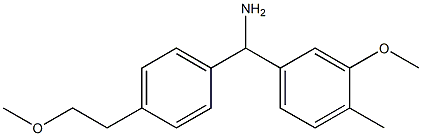(3-methoxy-4-methylphenyl)[4-(2-methoxyethyl)phenyl]methanamine Structure