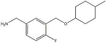 (4-fluoro-3-{[(4-methylcyclohexyl)oxy]methyl}phenyl)methanamine Struktur