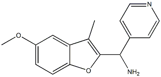 (5-methoxy-3-methyl-1-benzofuran-2-yl)(pyridin-4-yl)methanamine Structure