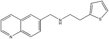 (quinolin-6-ylmethyl)[2-(thiophen-2-yl)ethyl]amine 化学構造式