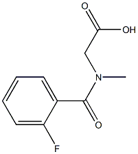 [(2-fluorobenzoyl)(methyl)amino]acetic acid Struktur