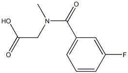 [(3-fluorobenzoyl)(methyl)amino]acetic acid Struktur