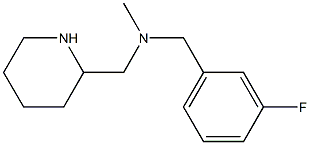 [(3-fluorophenyl)methyl](methyl)(piperidin-2-ylmethyl)amine 化学構造式