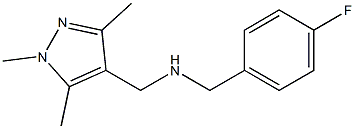 [(4-fluorophenyl)methyl][(1,3,5-trimethyl-1H-pyrazol-4-yl)methyl]amine Structure