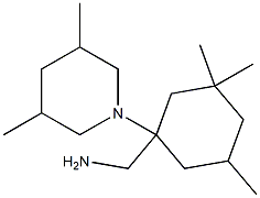 [1-(3,5-dimethylpiperidin-1-yl)-3,3,5-trimethylcyclohexyl]methanamine Struktur