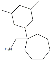 [1-(3,5-dimethylpiperidin-1-yl)cycloheptyl]methanamine Struktur