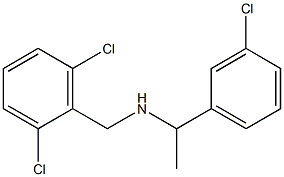 [1-(3-chlorophenyl)ethyl][(2,6-dichlorophenyl)methyl]amine 结构式