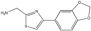 [4-(2H-1,3-benzodioxol-5-yl)-1,3-thiazol-2-yl]methanamine,,结构式