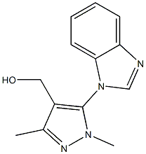[5-(1H-1,3-benzodiazol-1-yl)-1,3-dimethyl-1H-pyrazol-4-yl]methanol Structure