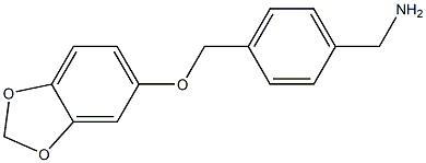 {4-[(2H-1,3-benzodioxol-5-yloxy)methyl]phenyl}methanamine Struktur