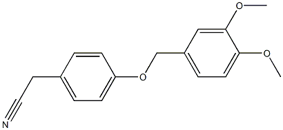 {4-[(3,4-dimethoxybenzyl)oxy]phenyl}acetonitrile,,结构式