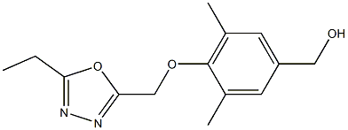 {4-[(5-ethyl-1,3,4-oxadiazol-2-yl)methoxy]-3,5-dimethylphenyl}methanol Structure