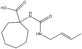 1-({[(2E)-but-2-enylamino]carbonyl}amino)cycloheptanecarboxylic acid Struktur